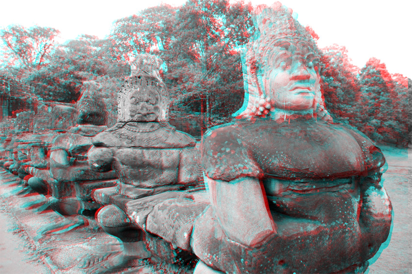 Angkor Thom sud, Angkor, Cambodge, le 2 ao&ucirc;t 2008
