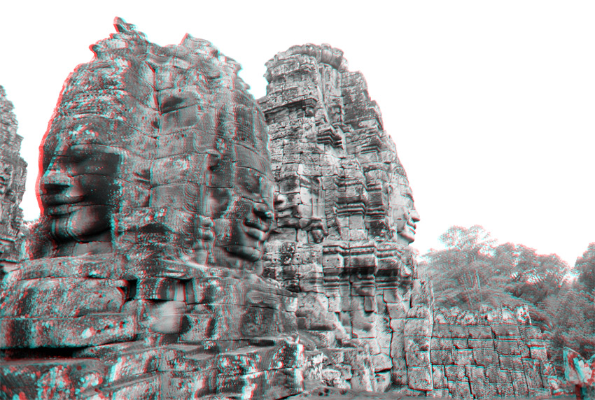 Bayon, Angkor, Cambodge, le 2 ao&ucirc;t 2008