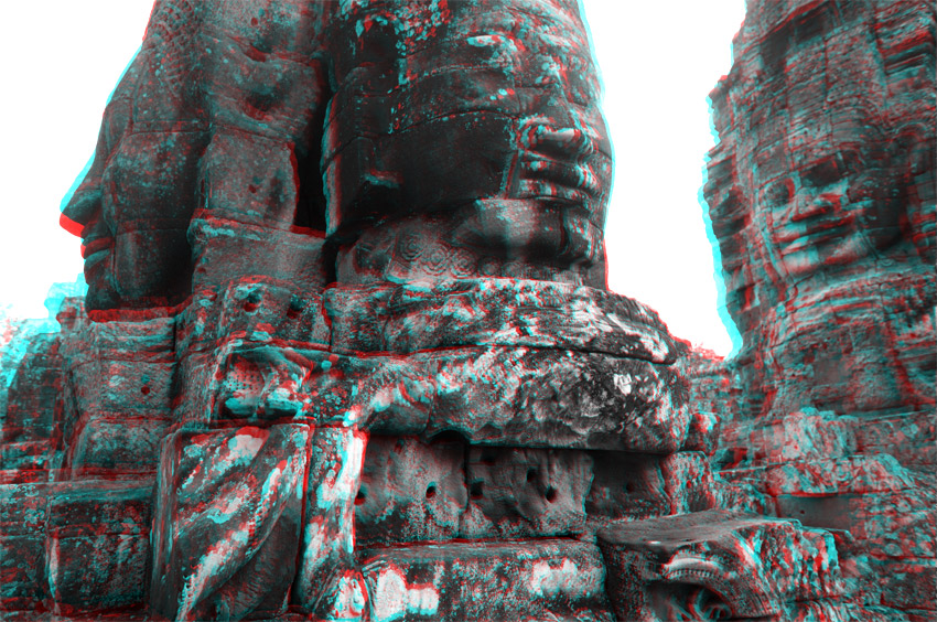 Bayon, Angkor, Cambodge, le 2 ao&ucirc;t 2008