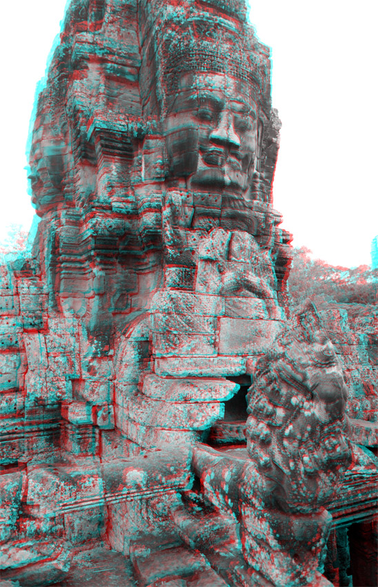 Bayon, Angkor, Cambodge, le 2 ao&ucirc;t 2008